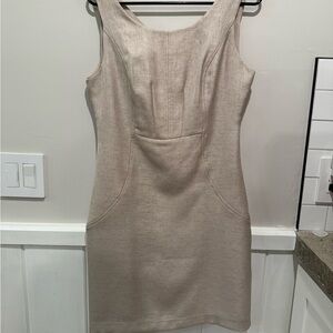 NWOT The Limited Tan Sleeveless Sheath Dress Scoop Neck